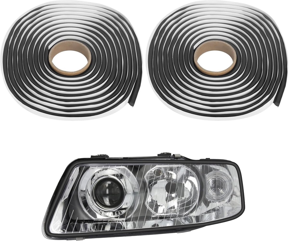 SnelShoppen - Butylrond Lijmtape 8 mm x 8 m Zwarte Butylrubber Waterdichte Zelfklevende Butylkoord voor Auto, Vrachtwagen, Koplamp, Raam, Deur, Voorru