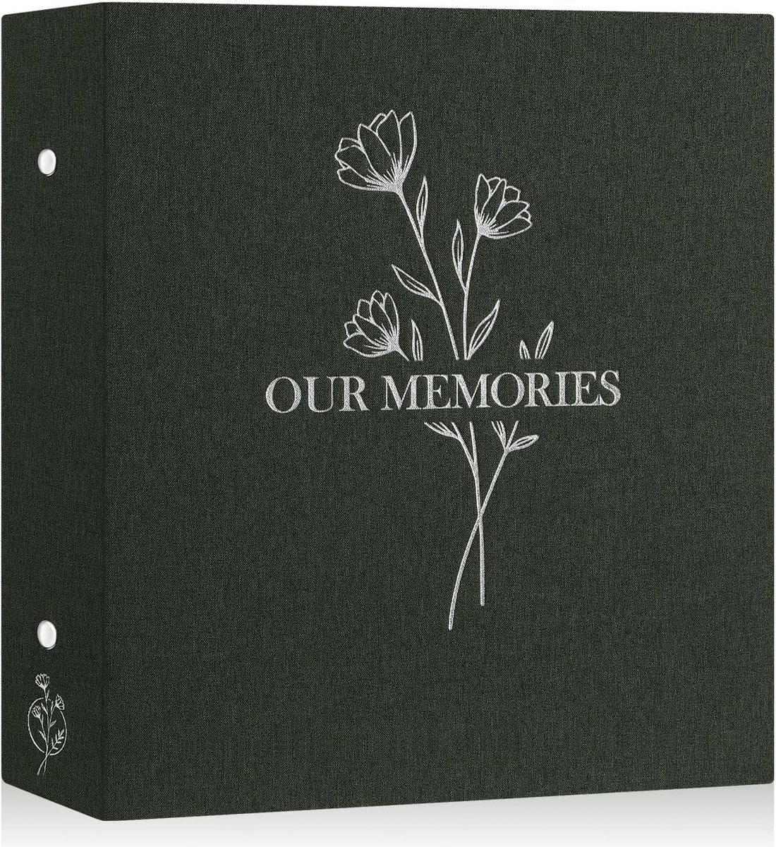 SnelShoppen - Extra Groot Foto Album 10 x 15 cm voor 1000 Foto's, Linnen Cover, 200 Pagina's, Geschikt voor Landschap en Portret, Groene Kleur, Onze H