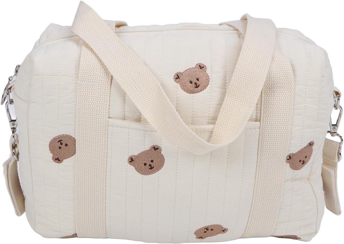 SnelShoppen - Universele Kinderwagen Organizer, Multifunctionele Kinderwagen Opberg Tas, Herbruikbare Handtas Luiertas (Beren Tas)