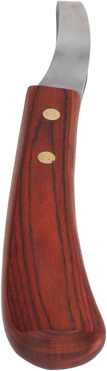 SnelShoppen - Pezua Paardenmes, Hoefmes, Hoefschaar, RVS Blad, Rubber Houten Handvat, Ergonomisch Ontwerp, Professioneel Gereedschap voor Paardenverzo