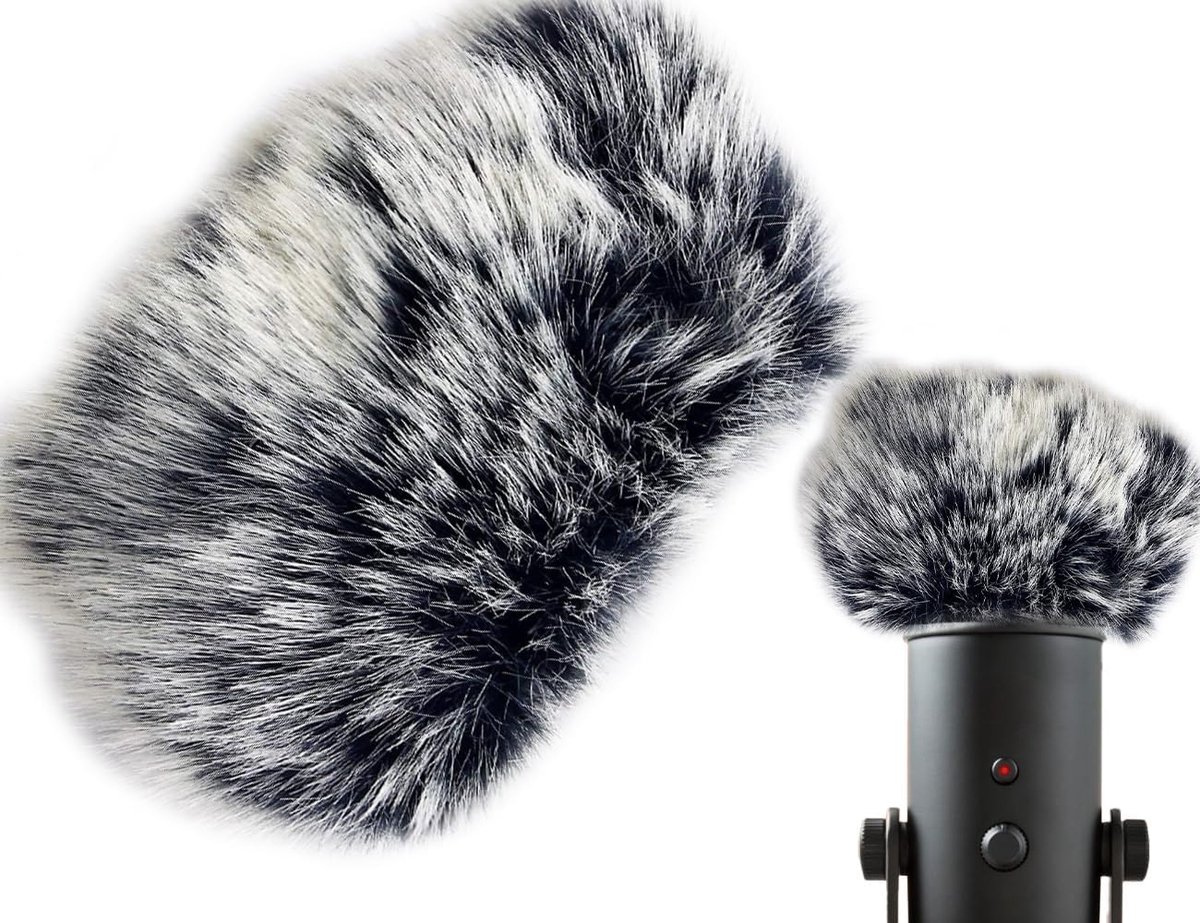 Microfoon windkap - bont windscherm - mini popfilter - vermindert windgeluiden - ShopVlot