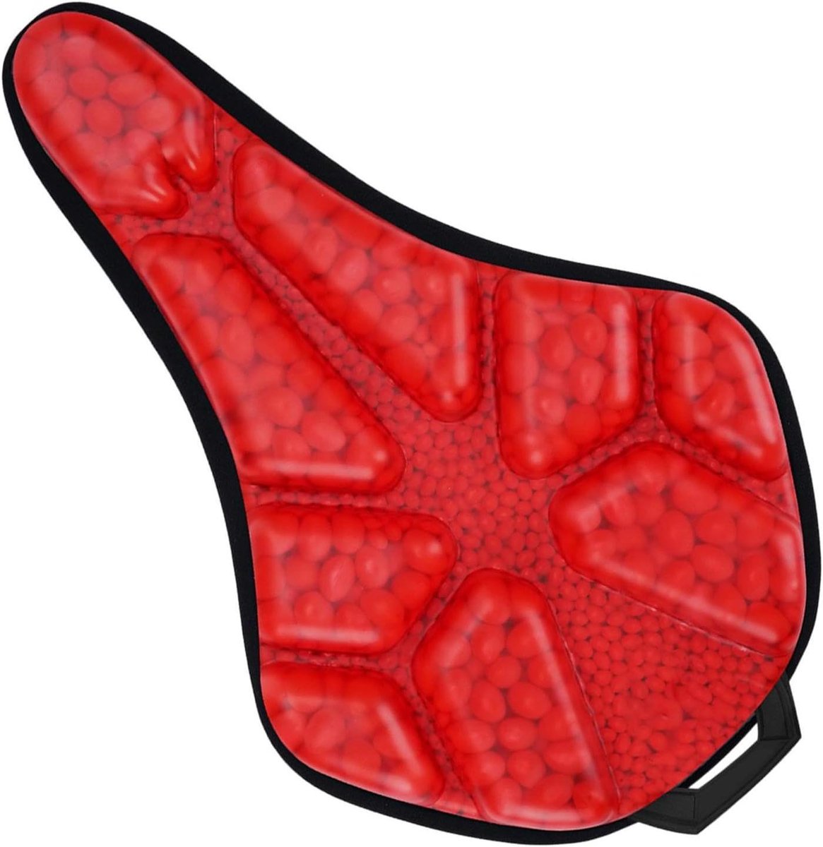 Fietszadel - Fietsstoelhoes Gewatteerd - Comfortabel Fietsen - Schokabsorberend Zacht Kussen - 28.5 x 18.5 cm - Rood