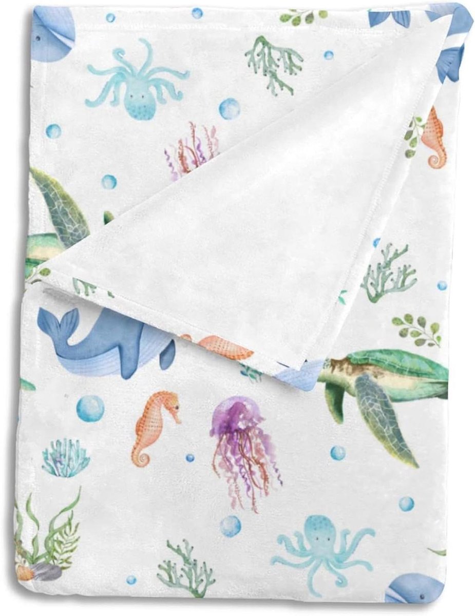 Baby inbakerdeken - Wikkeldeken baby - Veilig slapen - Zeeschildpad ontwerp - 70 x 100 cm - Niet gespecificeerd