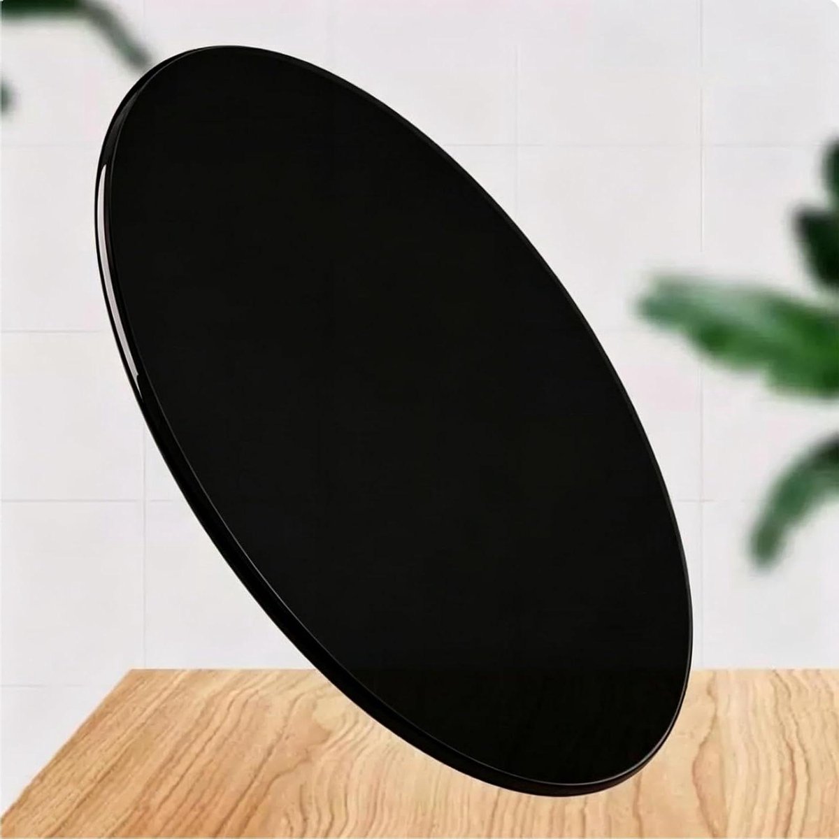 Tafelblad Glas Rond - Glazen Tafelblad - Tafel Beschermen - Krasbestendig - 100 cm - Zwart