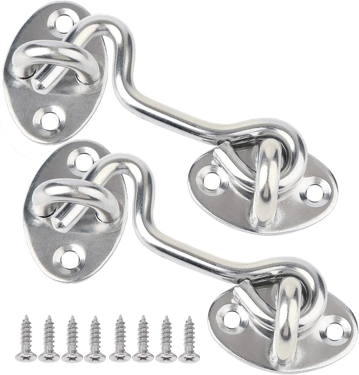 Cabin hooks 2pcs - 180 graden draaibaar - extra veiligheid - voor deuren en ramen - SnelShoppen