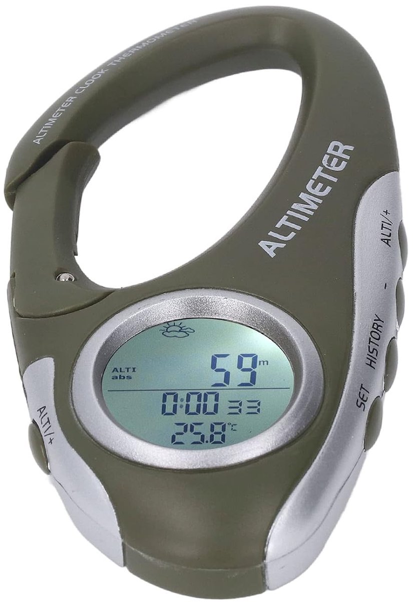 SnelShoppen - Digitale Altimeter Barometer - Multifunctionele Handheld Barometer met Thermometer en Achtergrondverlichting voor Outdoor Sporten - Draa