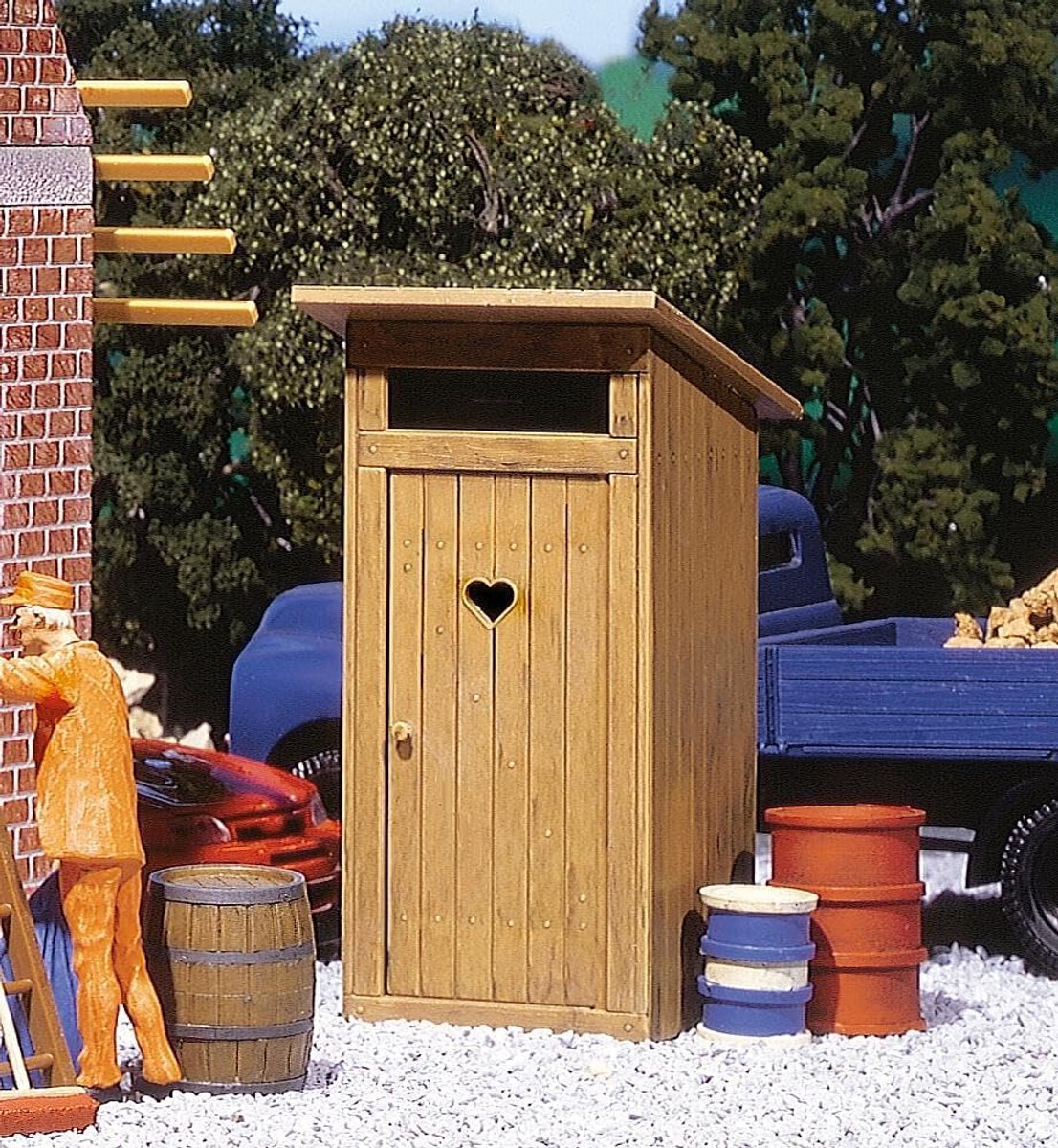 SnelShoppen - Pola 333215-1 toilet huis voor modelspoorbaan, plastic modelbouw accessoires, voor individueel ontwerp en creatie, diverse kleuren, incl