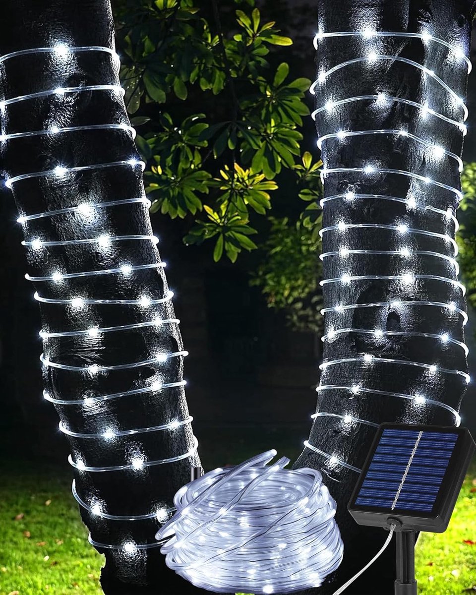 Solar LED Tuinverlichting 10m - 100 Lampjes - Waterproof - Ideaal voor Buitenverlichting - SnelShoppen