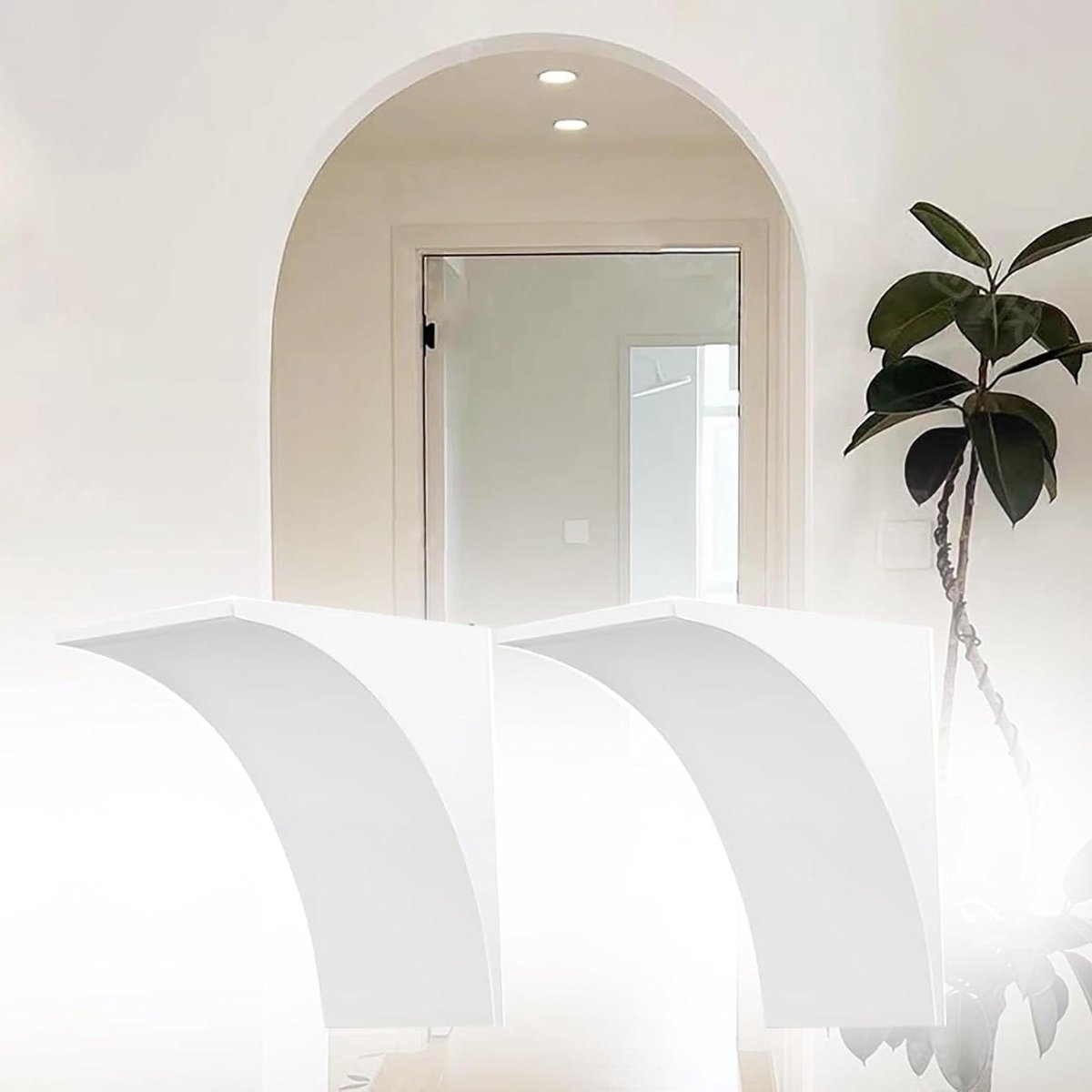 Gebogen Boogwegkit - Deuropening Arch - Interieur Verfraaien - Voorgedreven Schuim - Universeel - Wit