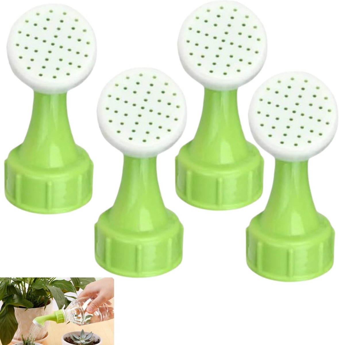 Set van 4 Spuitkoppen voor Plastic Flessen - Irrigatie en Besproeiing, Tuin Gereedschap voor Water geven en Plantenverzorging