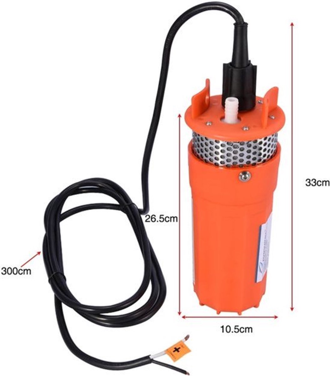 Dompelpomp op zonne-energie – Waterpomp – Pomp – Solar Pomp – Diepe Put Pomp – 12V – 30 Meter Onderdompeldiepte