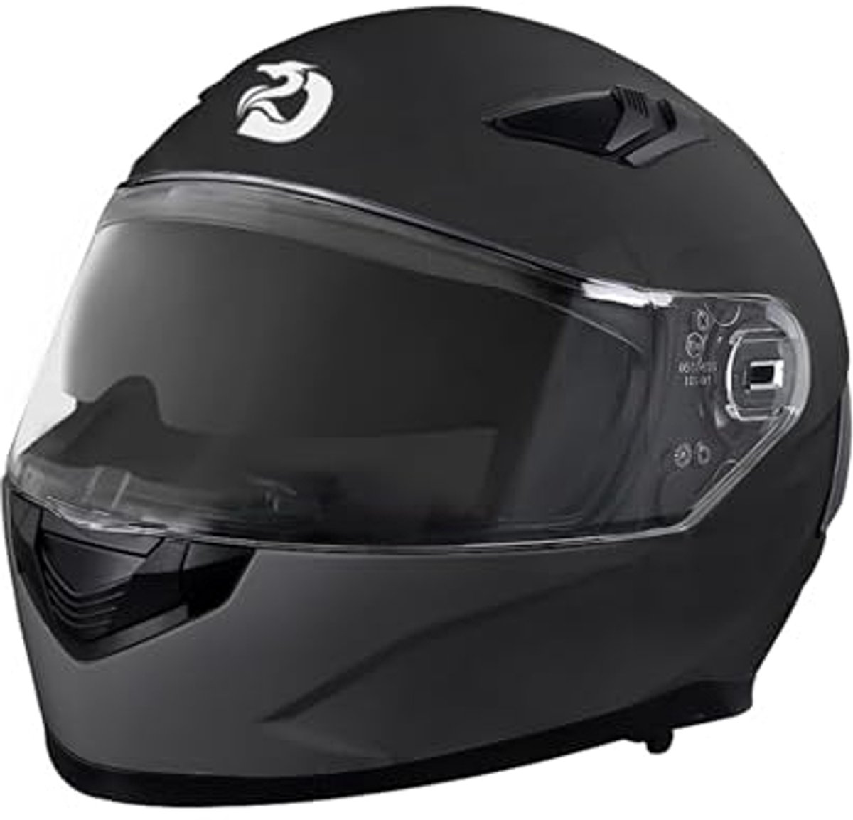 DAWNRISE Integraalhelm met dubbel vizier ECE 22.06 - Mat zwart - Maat S