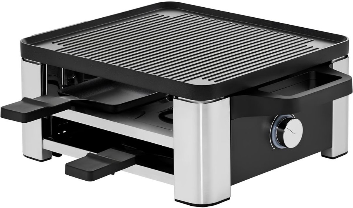 JCP® Gourmetstel - Bakplaat - Grill and Bakplaat - Zilver - 24cm x 37cm x 12cm