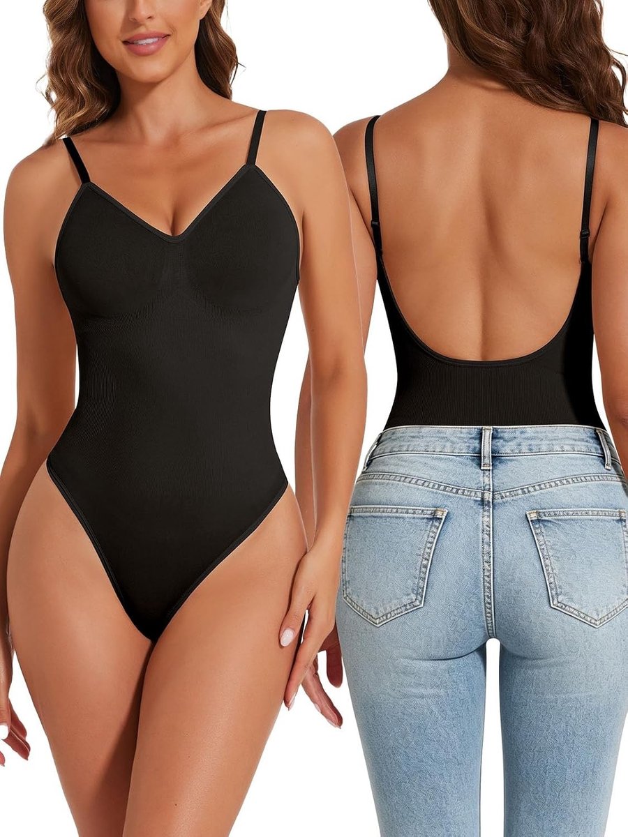 Shapewear Bodysuit voor Vrouwen - Corset Body Shaper met Verstelbare Schouderbanden en Naadloze Achterkant voor een Perfecte Pasvorm