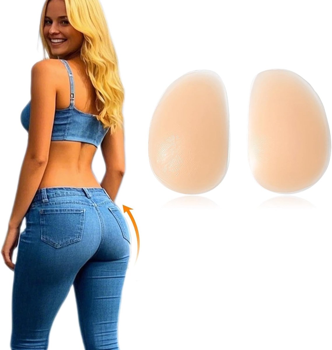 Verstevigende Silikonenkussens voor de Billen - Comfortabele Butt Pads met Gel Achterkant voor Vrouwen, Ideaal voor een Volle en Vormgevende Look
