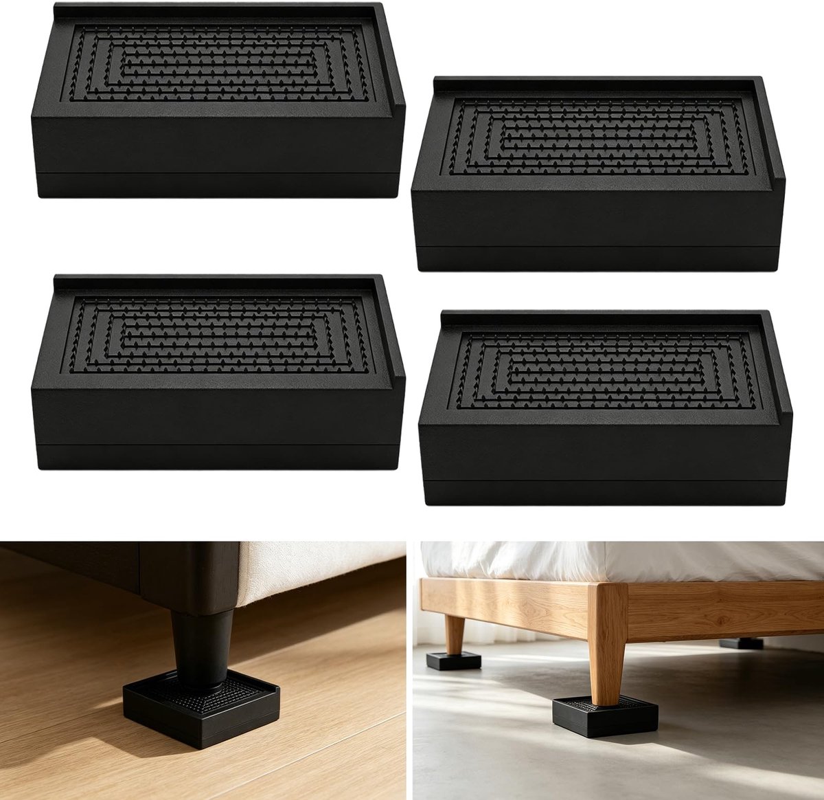 Omgoods - Set van 4 Meubelverhogingen voor Stoelen en Tafels