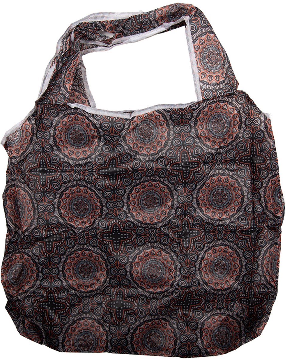 Clayre & Eef Opvouwbare Shopper Tas Grijs Synthetisch