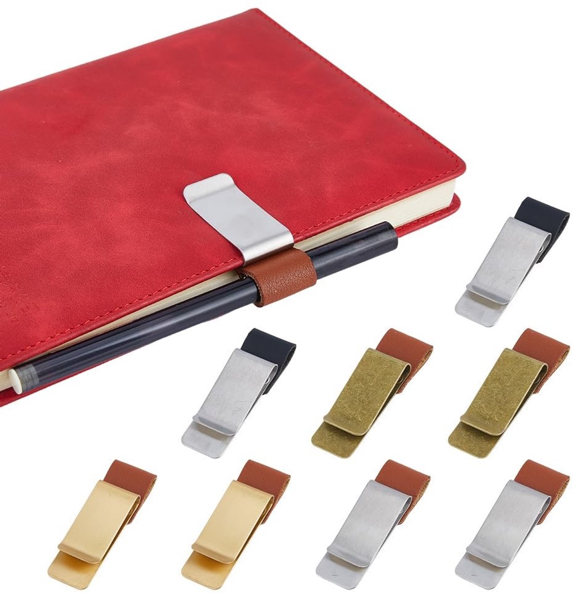 Omgoods - 8 Stuks Retro Pennenhouder - Gemengde Kleuren voor Notitieboeken