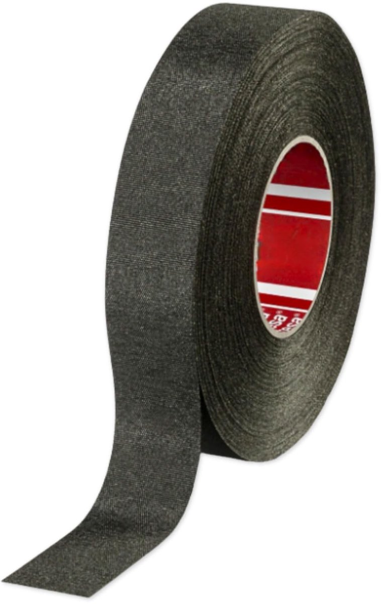 Omgoods - PET-weefseltape voor Kabelbomen Zwart 25mm x 25m