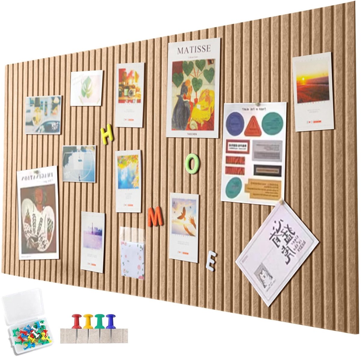 Omgoods - Grote Cork Bulletin Board 120 x 90 cm - Modern Vilt Design