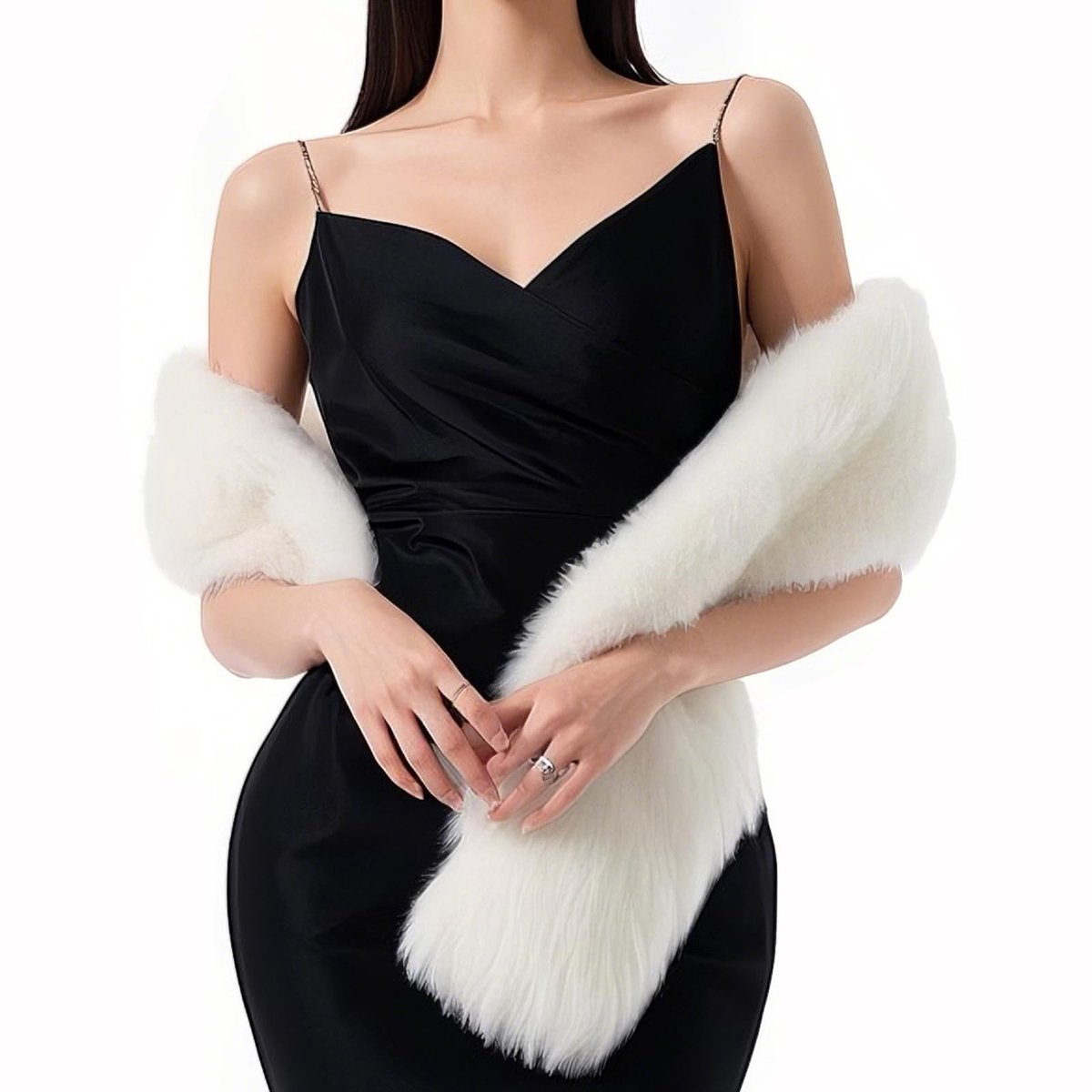 Omgoods - Faux Fur Sjaal voor Dames, Warm en Elegant