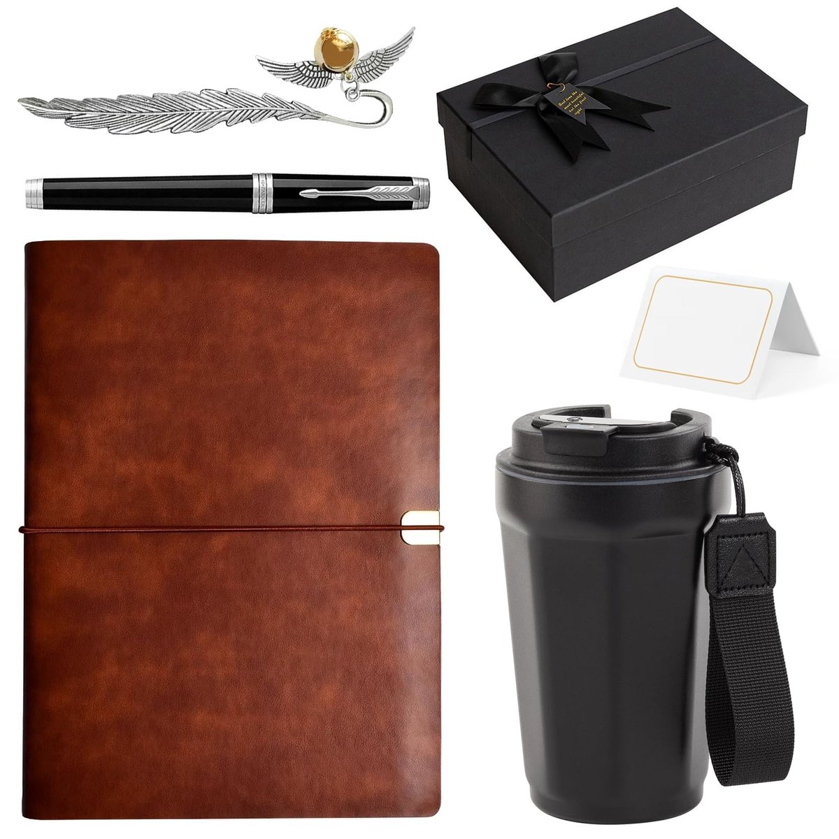 Omgoods - Giftset met A5 Notitieboek, Thermosbeker en Pennen