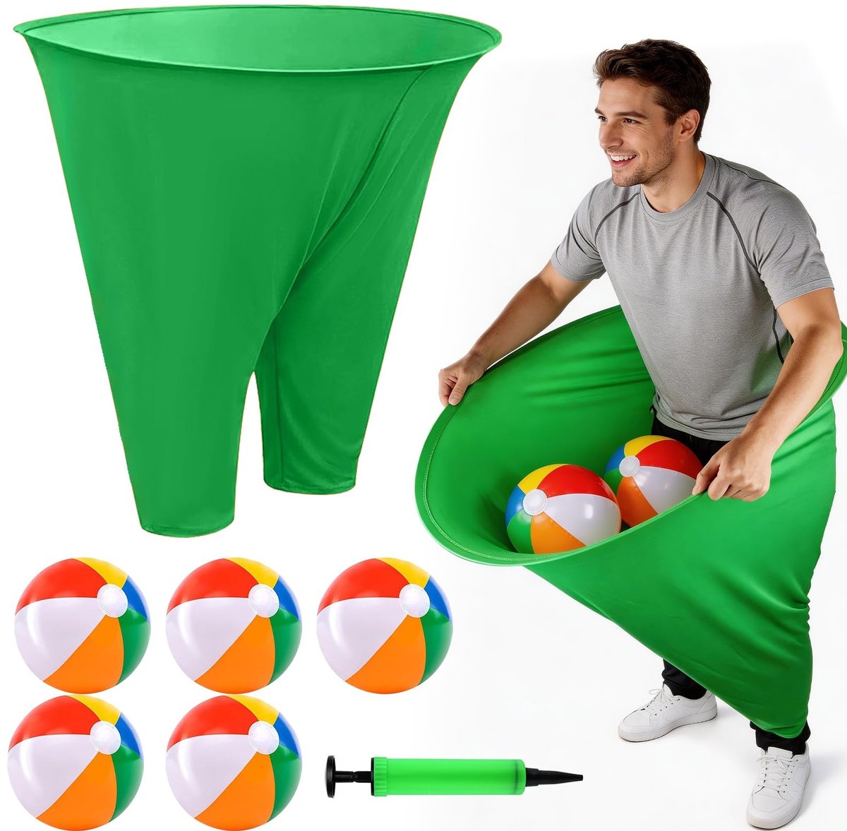 Omgoods - Grappig Outdoor Spel met Grote Rekbare Broek en Ballen Set
