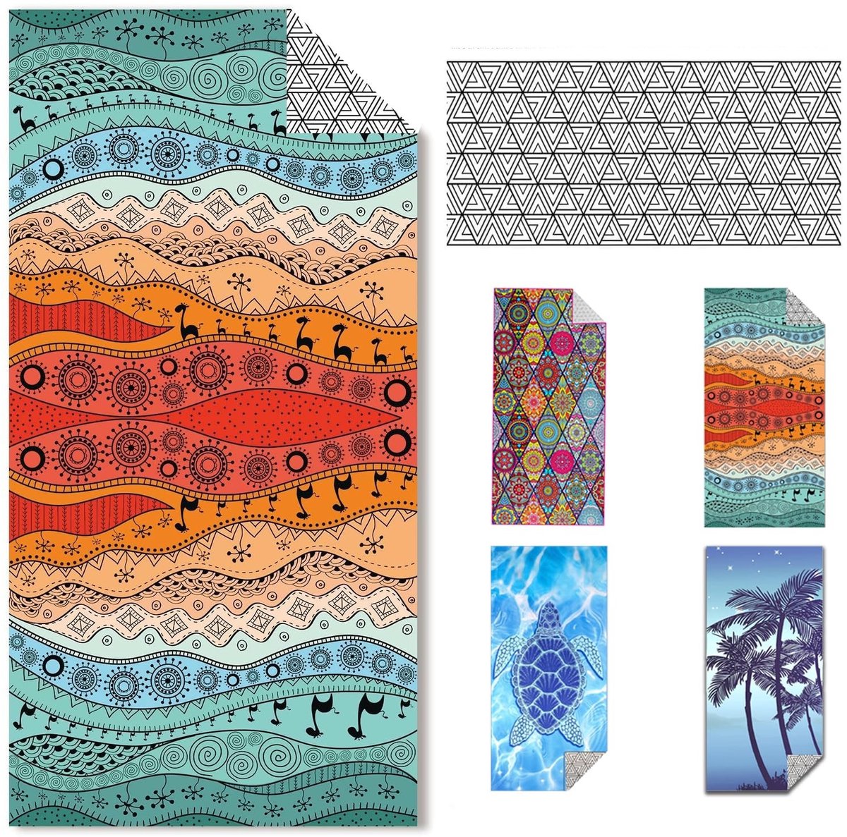 Omgoods - XXL Microvezel Strandhanddoek 180 x 90 cm
