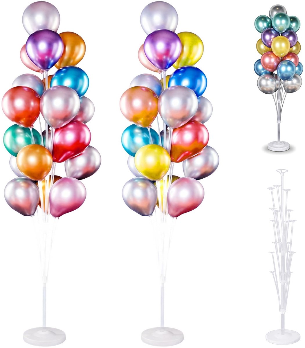 Omgoods - 2 Stuks Herbruikbare Ballonstandaards voor Feestdecoratie