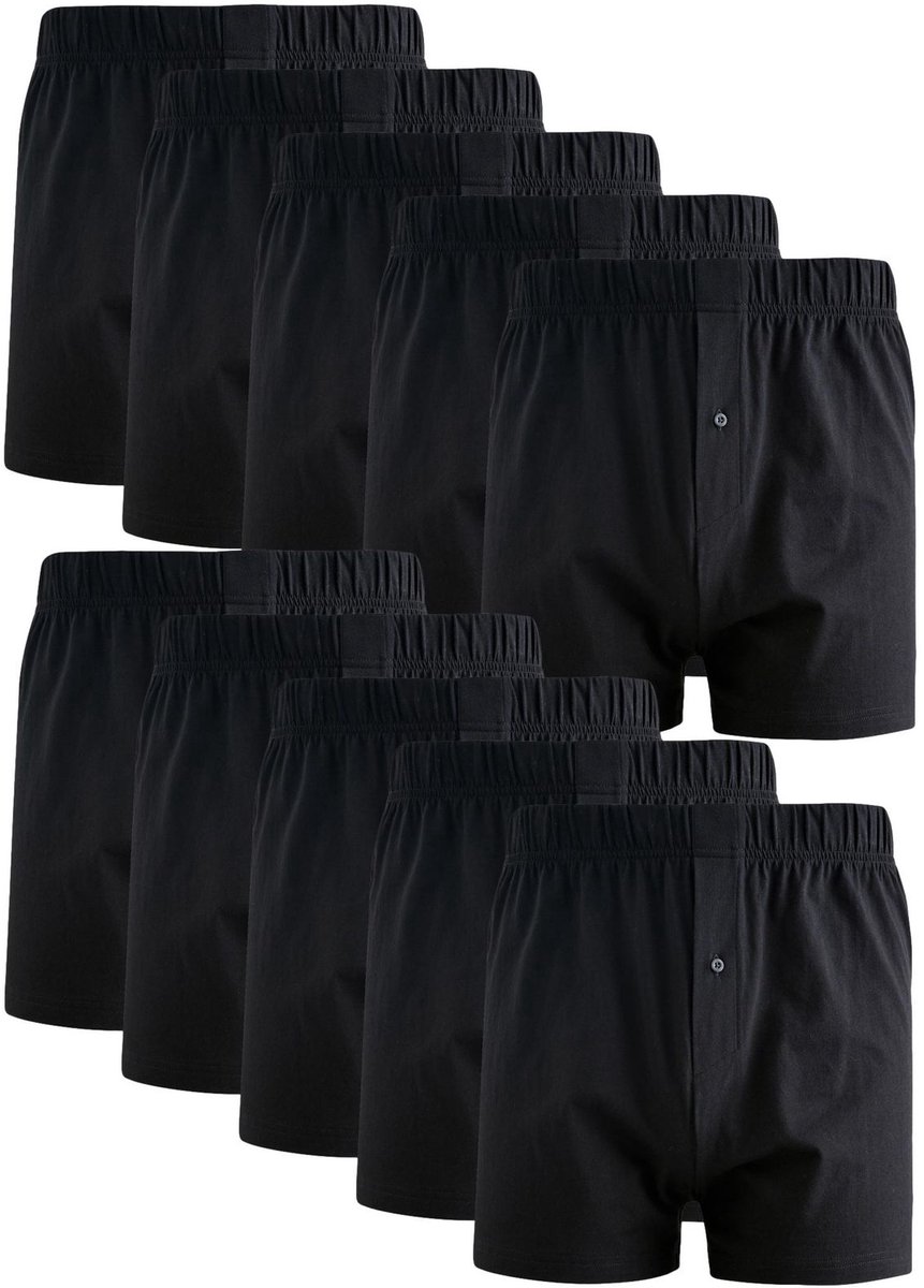 Next - Heren - Set van 10 basic losvallende boxershorts - Zwart