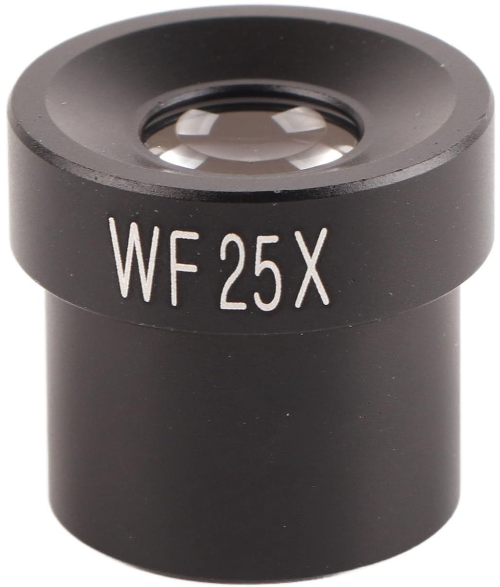 Dailygoods- Oculair 25X Groothoek - Hoogwaardige Optische Glazen Lens - Metalen Behuizing - Microscoop Accessoire - 23 mm Diameter - Professioneel Kwaliteitsproduct - Microscooplens