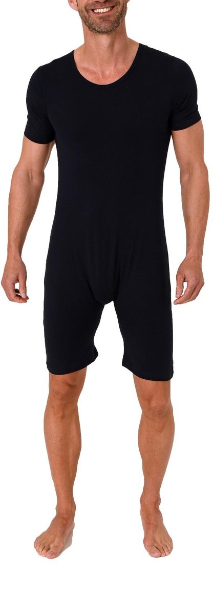 Zorgbody met korte mouwen – unisex – met diagonale ritssluiting op de rug