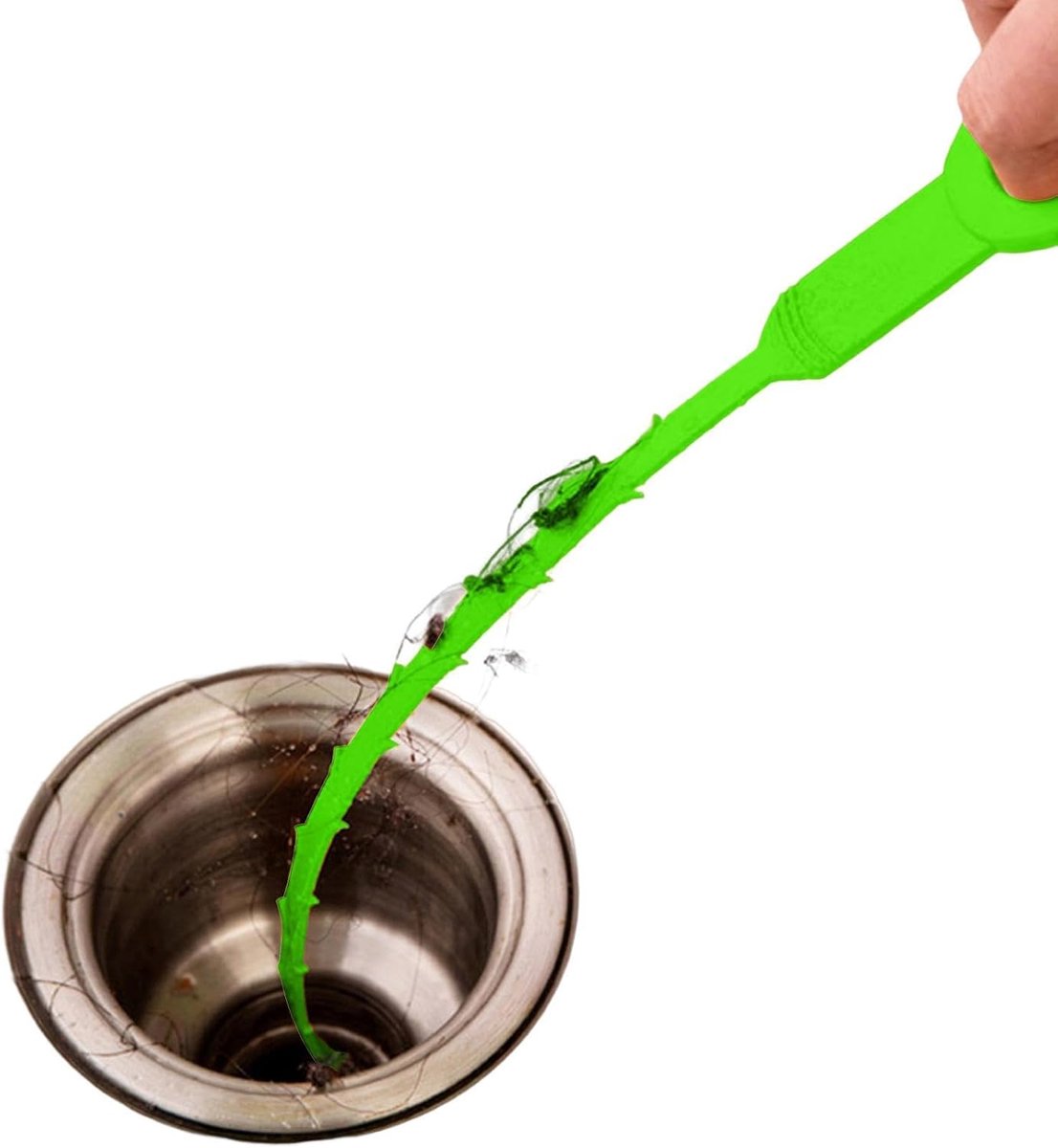 Loodgietersslang - Afvoer opener - Verstoppingen Verwijderen - Flexibel metalen ontwerp - 53 cm - Groen