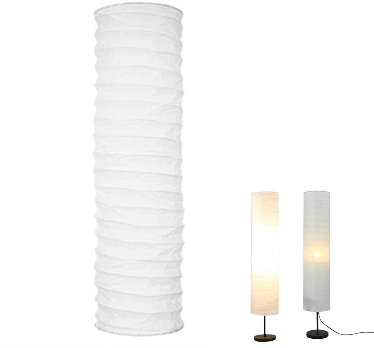 Dailygoods- Rijstpapier Lampenkap 94 cm - Vloerlamp - Stofdicht Ontwerp - Modern Design - 