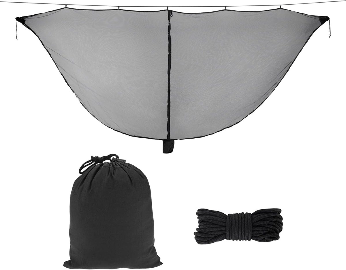 Famanu – Hangmat klamboe 330 x 140 cm, 360° bescherming tegen insecten voor camping en tuin, licht polyester met draagtas