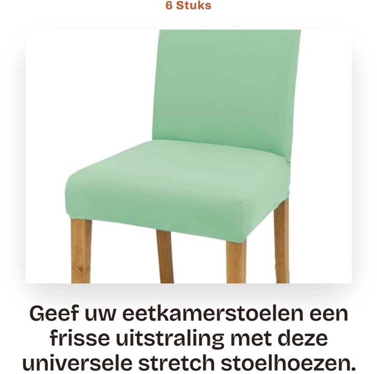 Dailygoods- Stoelhoezen 6 Stuks - Universele Stretch - Afneembaar - Wasbaar - Voor Eetkame