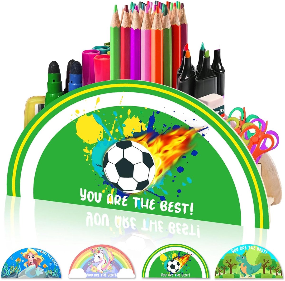 Pennenhouder voor kinderen - Houten bureau-organizer - Multifunctioneel design - Perfect voor schoolbenodigdheden - ShopVlot