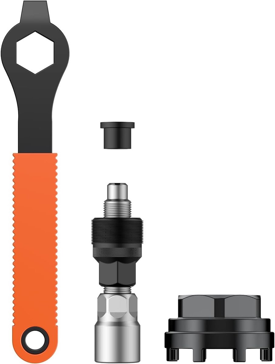 Cranktrekker voor fiets, ideaal pedaalgereedschap met 8 tanden, dopsleutel en bovenkap voor Shimano en ISIS crankarmen, perfect voor fietsreparaties en onderhoud