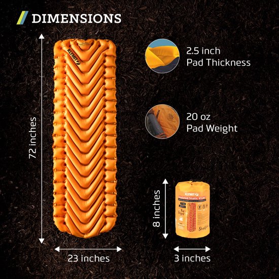 Geïsoleerde Slaapmat - Kampeer Mat - Buiten Slapen - Lichtgewicht Isolatie - One Size - Oranje — afbeelding 2