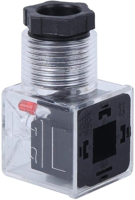 5 Stuks Solenoïde Spoel Stekker Connector voor Hydraulische Ventielen - Transparante DC24 Volt Accessoires voor Verbinding en Installatie — afbeelding 2