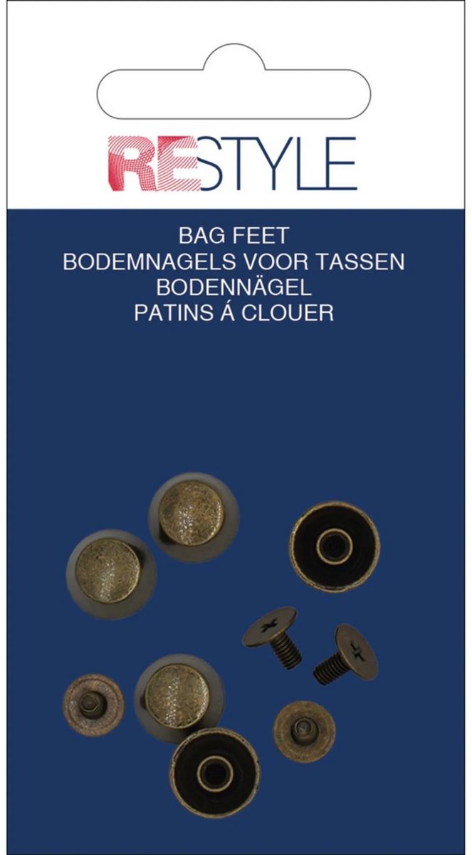 015.14800-050 bodemnagels voor tassen, 13mm, 4st