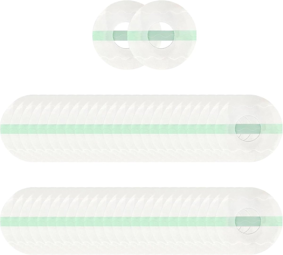50 stuks waterdichte sportpleisters voor sensorbevestiging, ademend en huidvriendelijk, ideaal voor CGM-sensoren en fixatie van medische apparatuur, groen