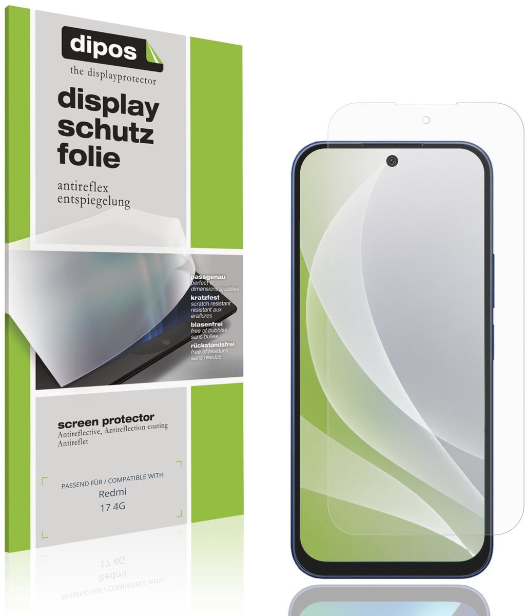 dipos – 4x Matte Beschermfolie geschikt voor Redmi 17 4G | Krasbestendige & antireflecterende Screenprotector Ultra-Thin