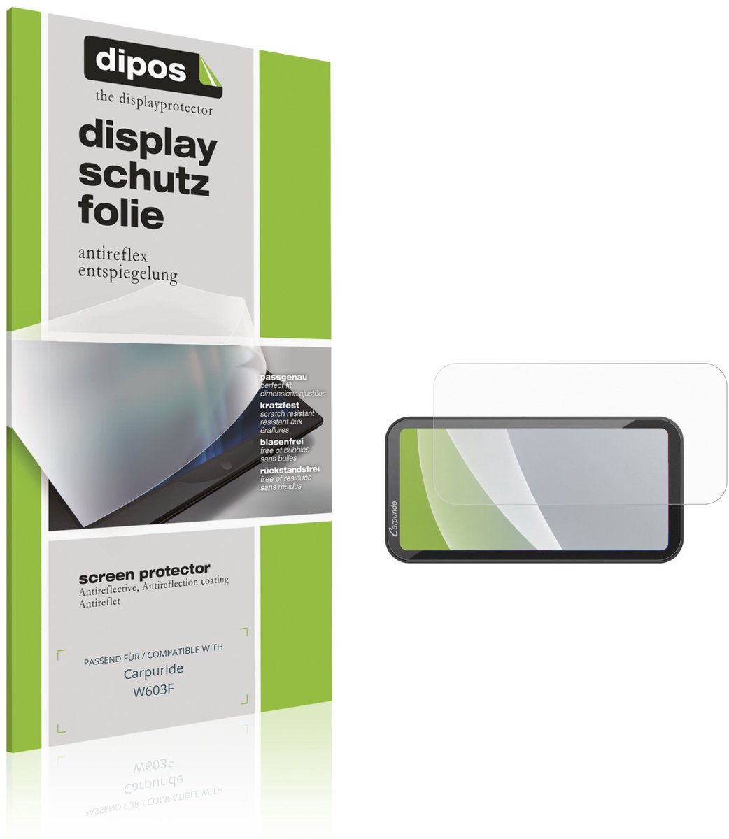 dipos – 2x Matte Beschermfolie geschikt voor Carpuride W603F | Krasbestendige & antireflecterende Screenprotector Ultra-Thin