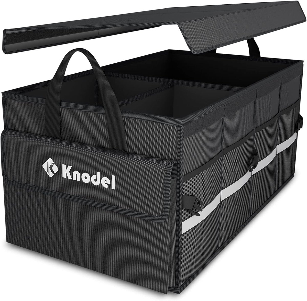 SnelShoppen - Kofferbakorganizer met Deken (Medium, Zwart) | Auto-organizer, Kofferbakbox, Kofferbaktas, Ideaal voor Camping, Vakantie, Auto-accessoir