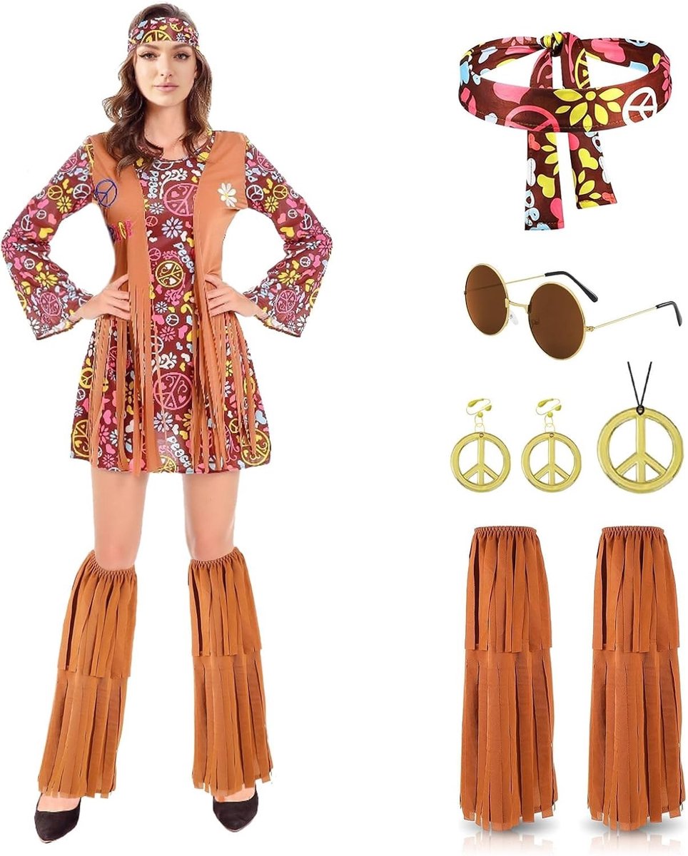 Hippie kostuum voor vrouwen uit de jaren '70: retro kleding, disco outfit en carnaval kostuums voor feestjes en themafeesten