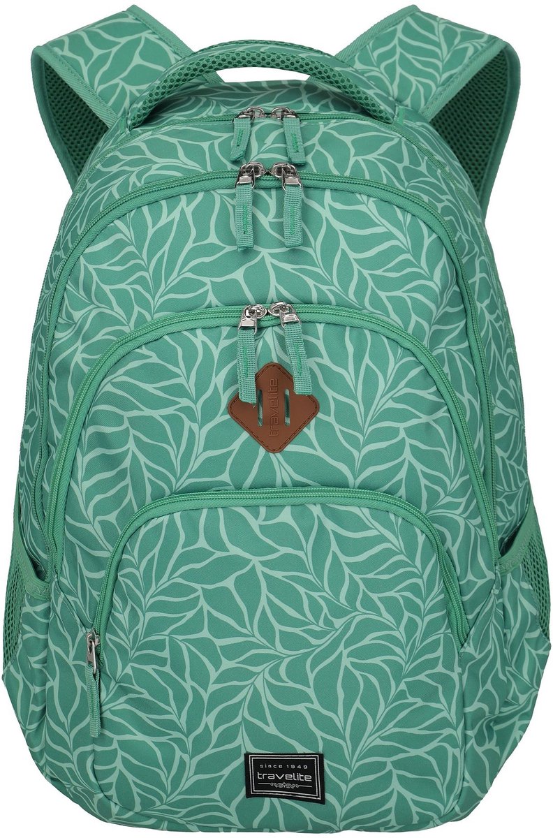 Travelite Vrijetijdsrugzak Rugzak Met Laptopvak Basic Backpack Print 22L Green Groen