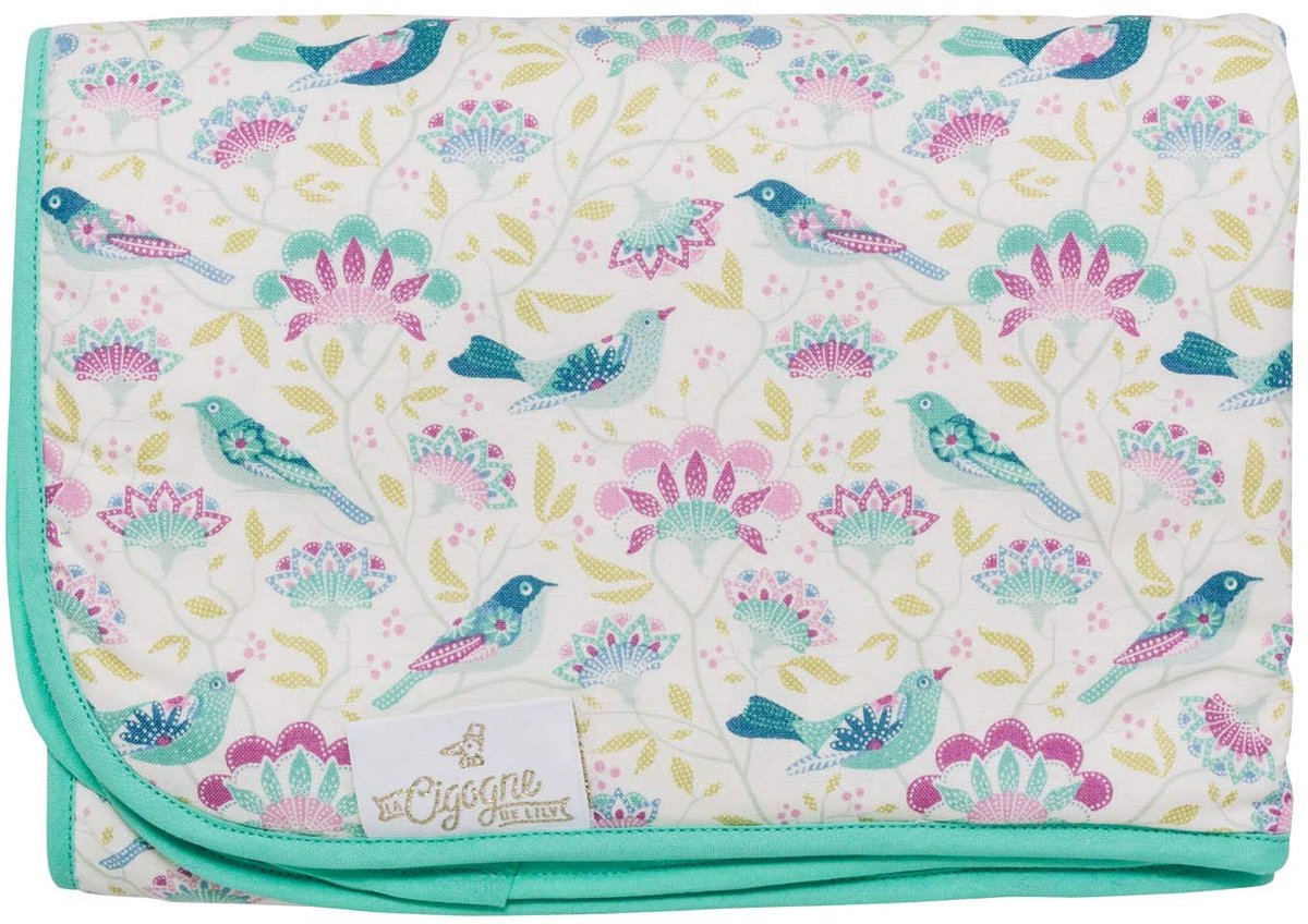 SnelShoppen - La CIGOGNE DE LILY dekens voor kinderen, zachte fleece, 120x150 cm, ideaal voor thuis, vakantie, buiten, kleurrijk en warm