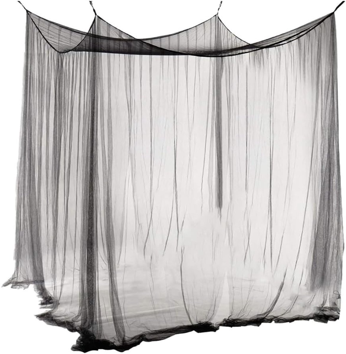 Grote Zwarte Muggennet voor Tweepersoonsbed, 210 x 240 x 190 cm, Ideaal voor Thuis en Camping, Insectenbescherming, Rechthoekig Ontwerp, Reisaccessoire