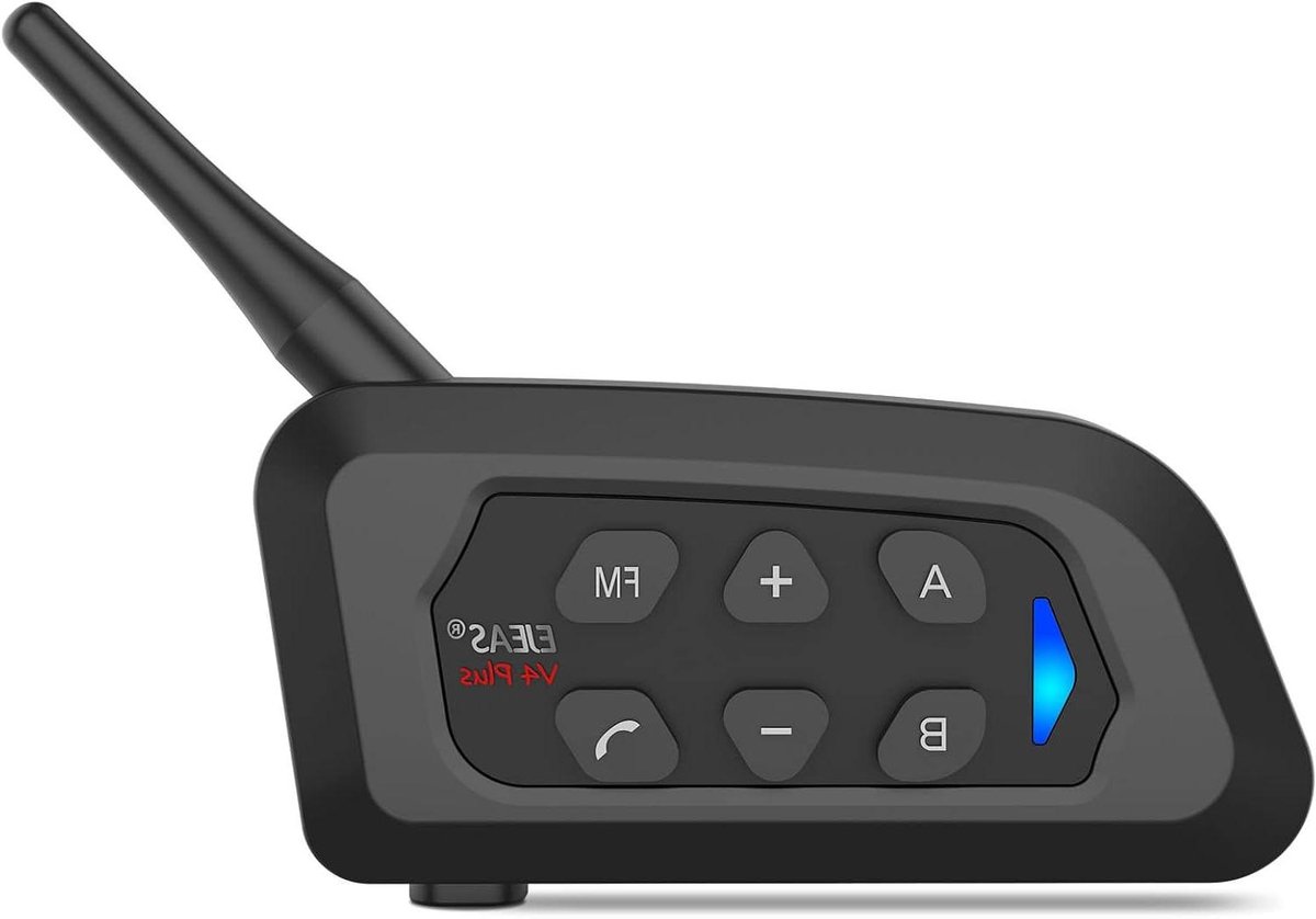 Motorhelm Communicatie - Bluetooth Headset - Groepsgesprekken Rijden - 4 Personen Tegelijk - 1500 Meter Bereik - Zwart